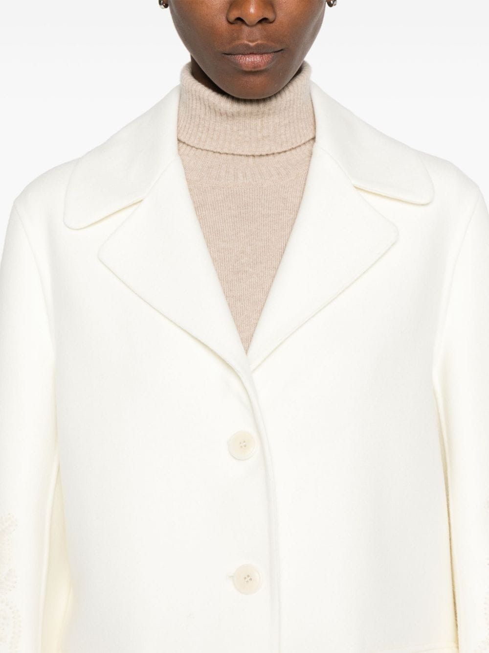 Ermanno Scervino WOOL SINGLE-BREASTED COAT Size S / US 4 / IT 40 - 4 Thumbnail