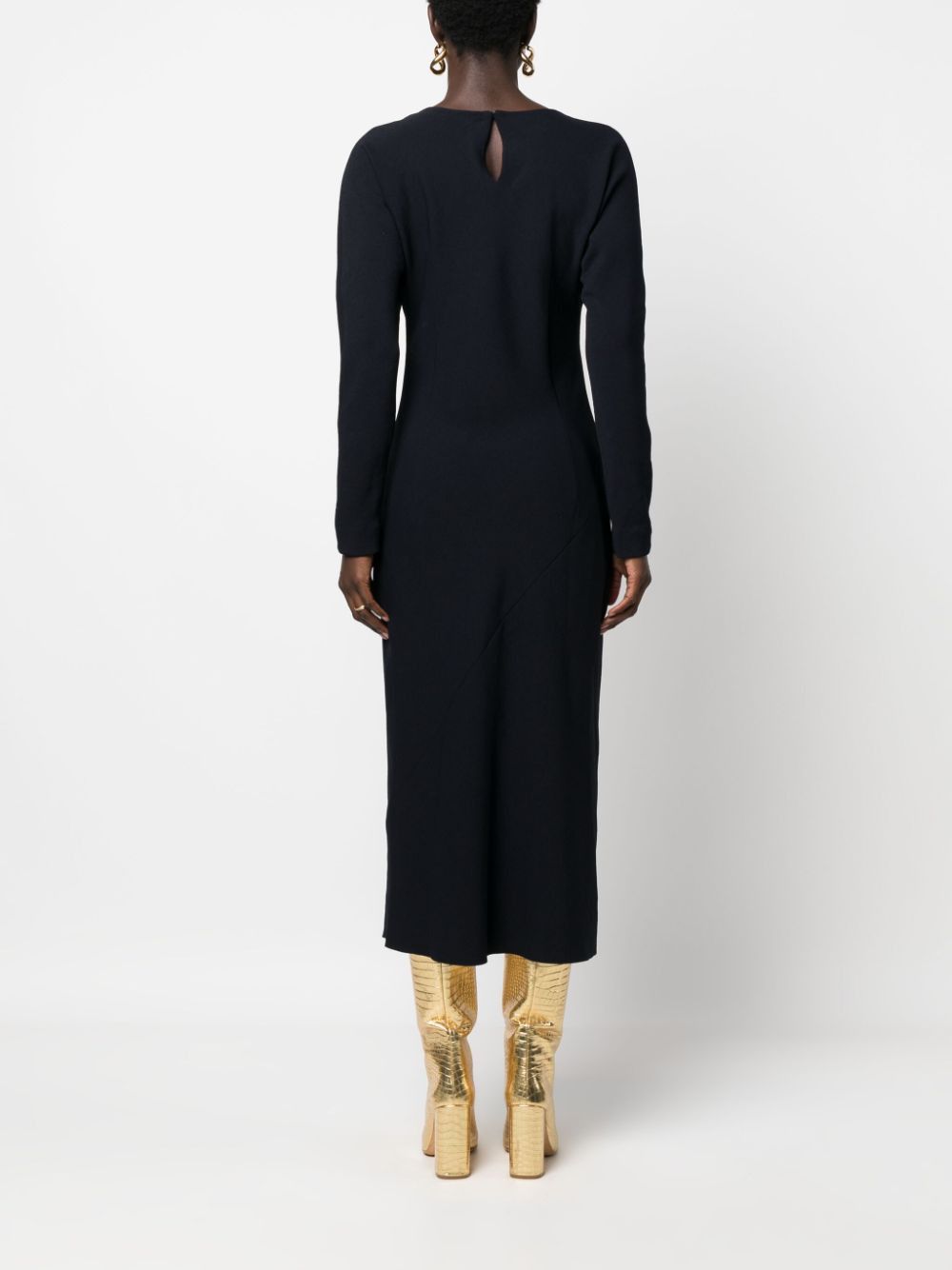 Dries Van Noten ROUND-NECK MIDI DRESS Size S / US 4 / IT 40 - 3 Thumbnail