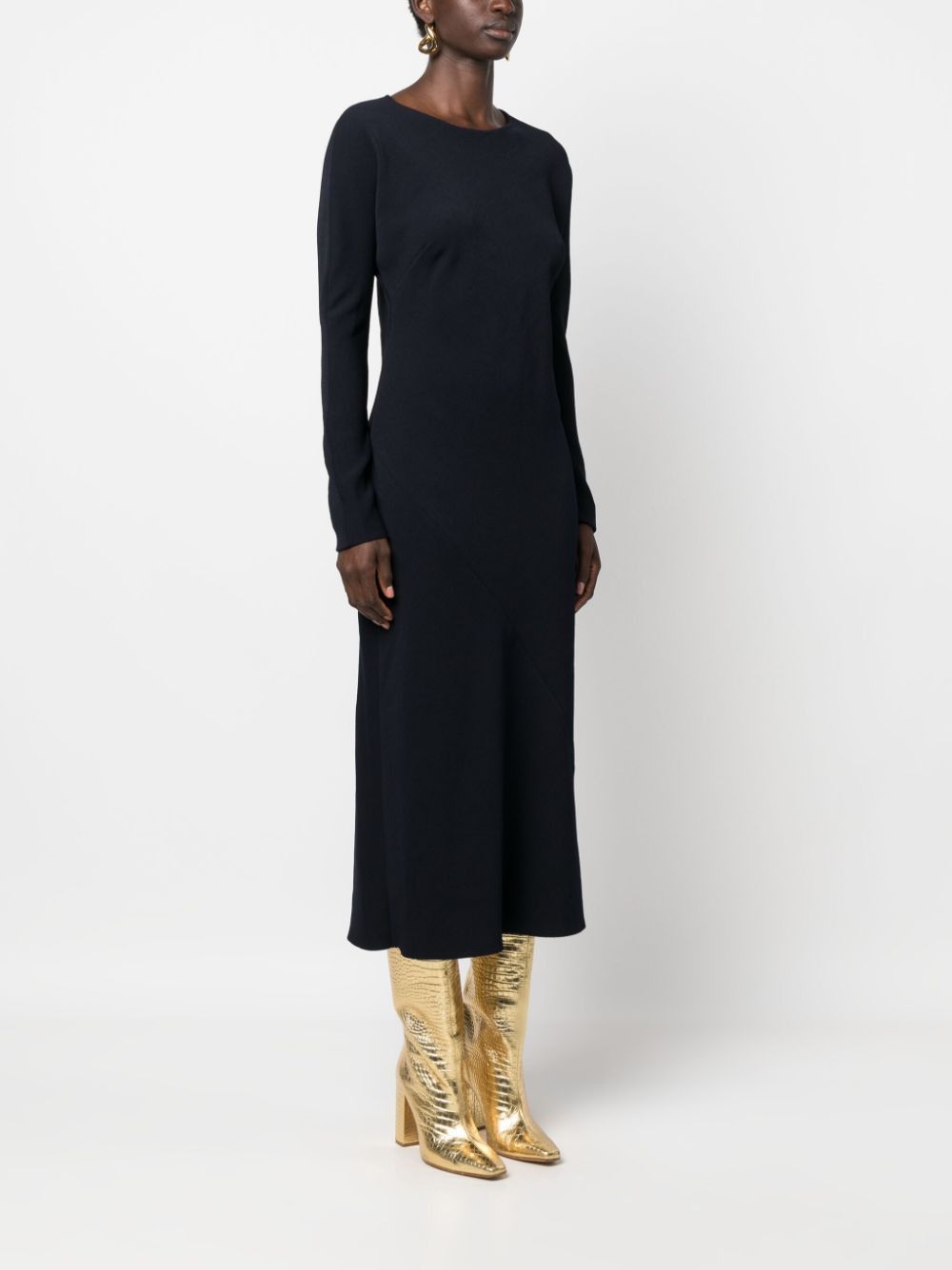 Dries Van Noten ROUND-NECK MIDI DRESS Size S / US 4 / IT 40 - 4 Thumbnail