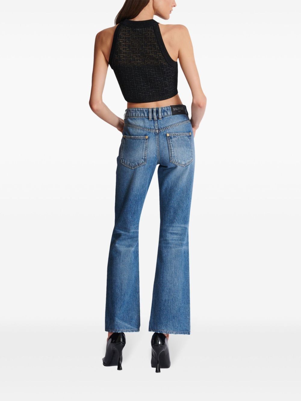 Balmain MONOGRAM HALTERNECK TOP Size S / US 4 / IT 40 - 3 Thumbnail