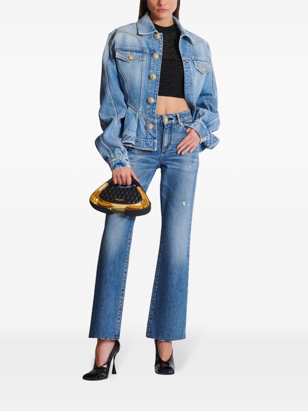 Balmain MONOGRAM HALTERNECK TOP Size S / US 4 / IT 40 - 7 Thumbnail