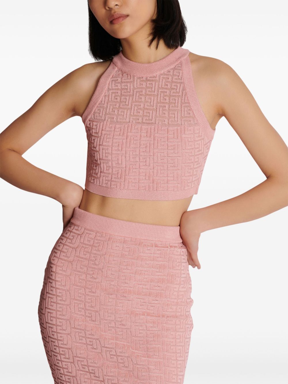 Balmain MONOGRAM HALTERNECK TOP Size S / US 4 / IT 40 - 2 Thumbnail