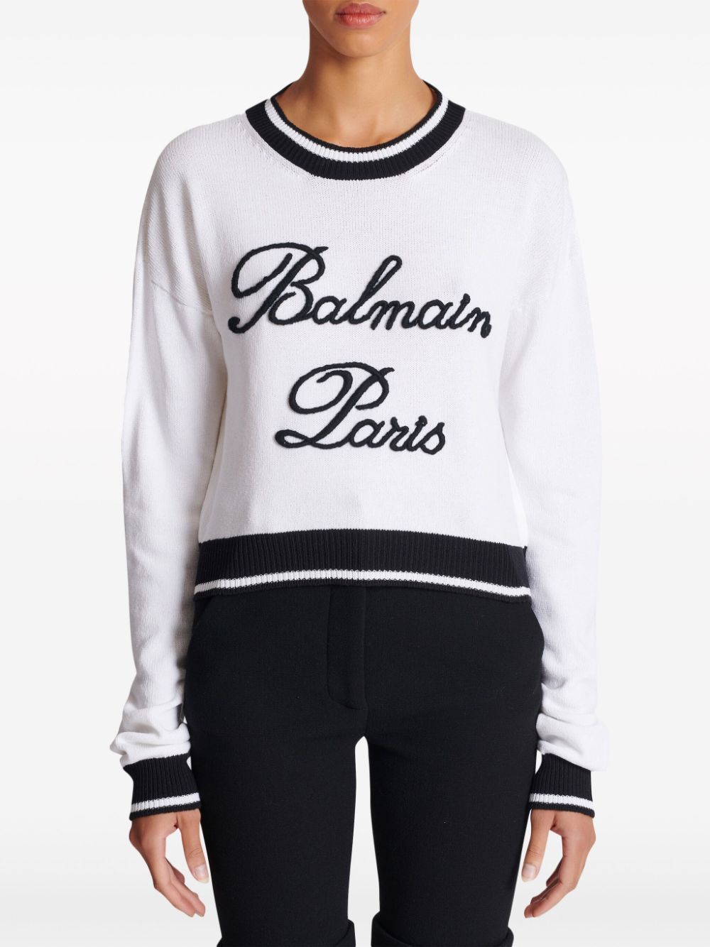 Balmain LOGO CREWNECK SWEATER Size S / US 4 / IT 40 - 4 Thumbnail