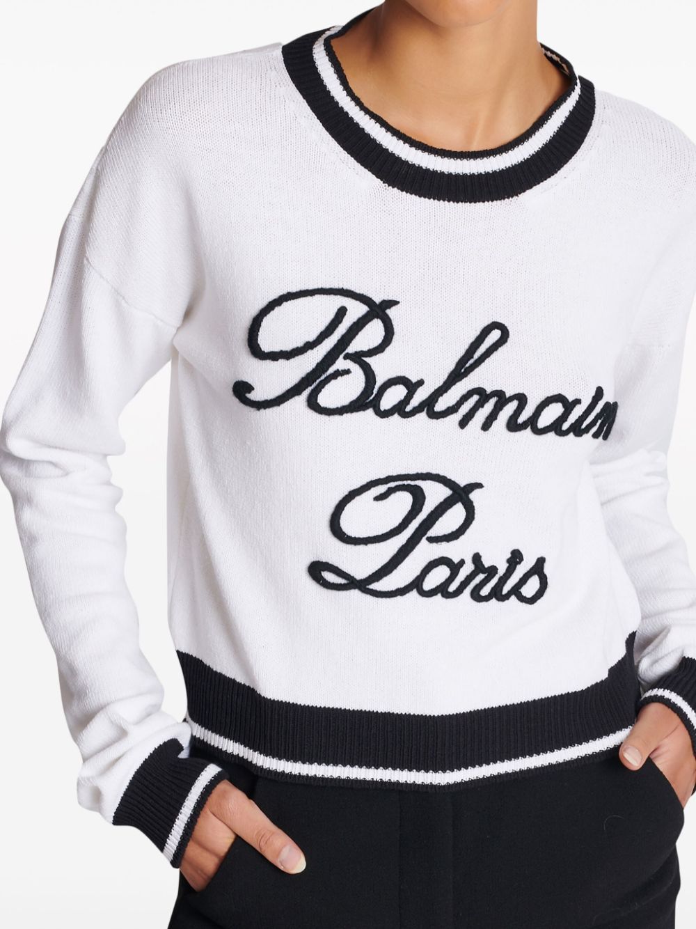 Balmain LOGO CREWNECK SWEATER Size S / US 4 / IT 40 - 3 Thumbnail