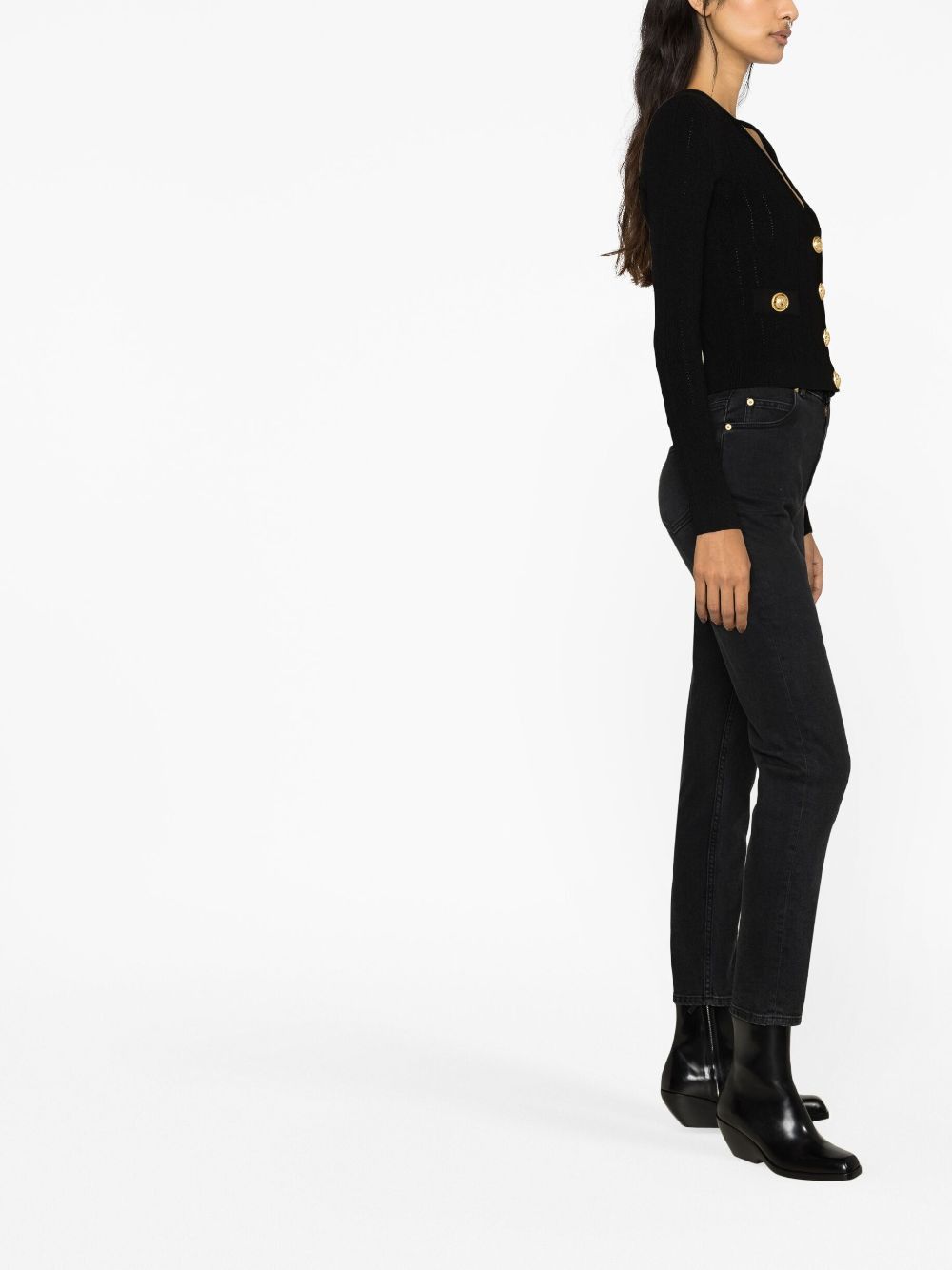Balmain BUTTONED V-NECKED CARDIGAN Size S / US 4 / IT 40 - 4 Thumbnail