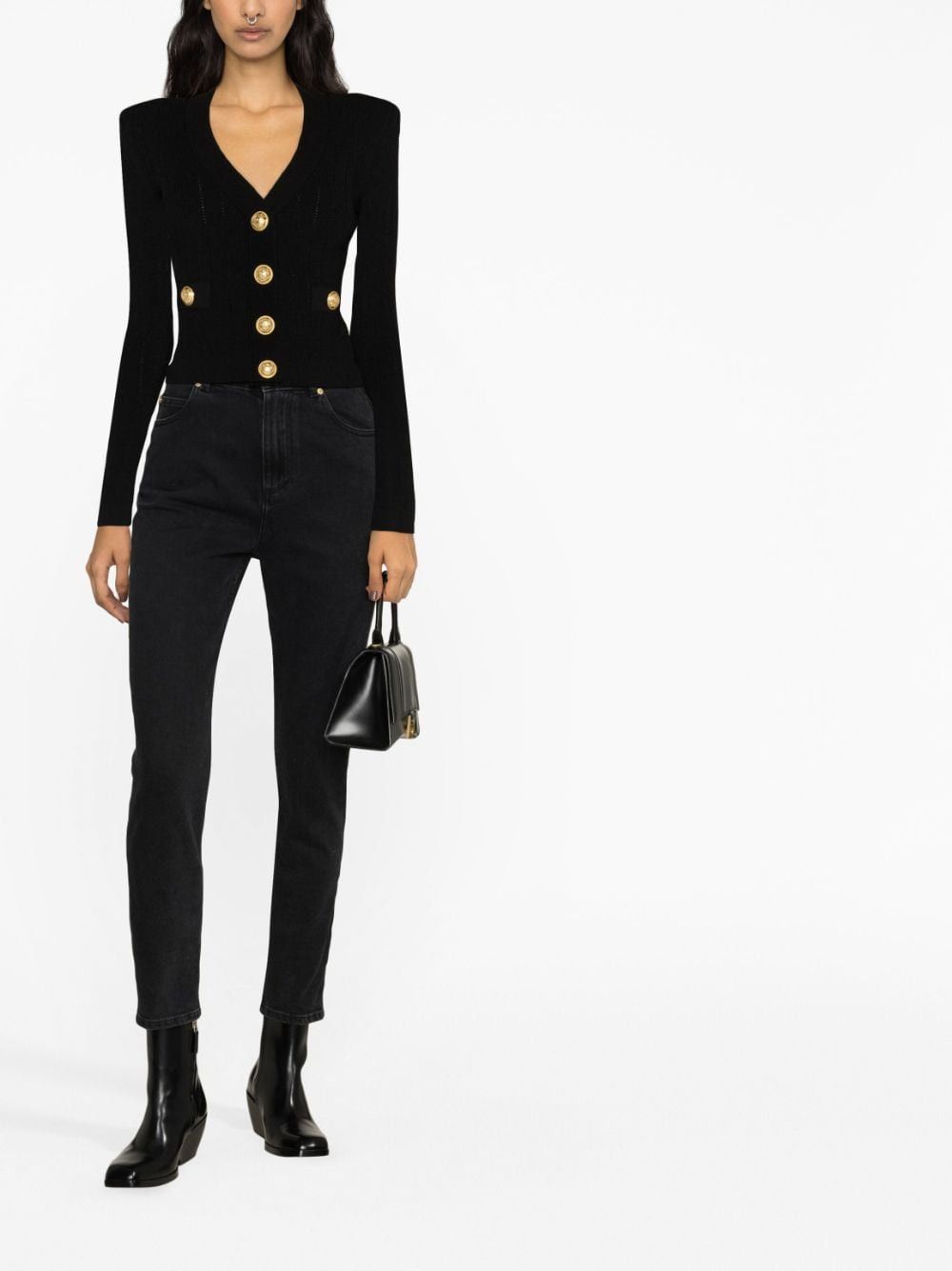 Balmain BUTTONED V-NECKED CARDIGAN Size S / US 4 / IT 40 - 3 Thumbnail