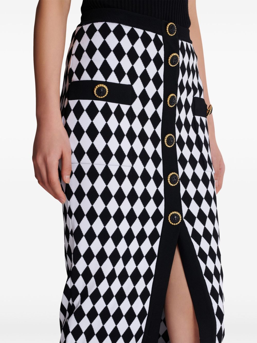 Balmain BUTTONED MIDI SKIRT Size 27" / US 4 / IT 40 - 2 Thumbnail