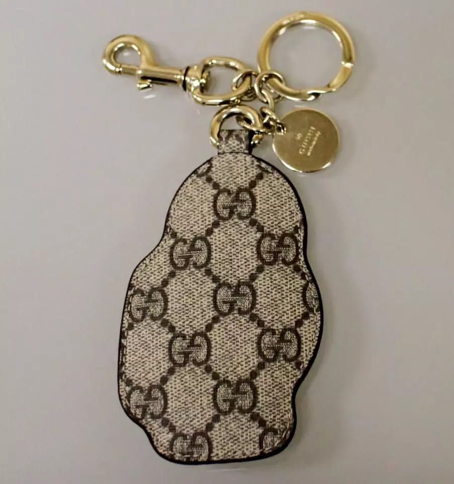 Gucci New UNICEF GG Canvas/Leather Key Ring/Charm Snowman and Size ONE SIZE - 3 Thumbnail