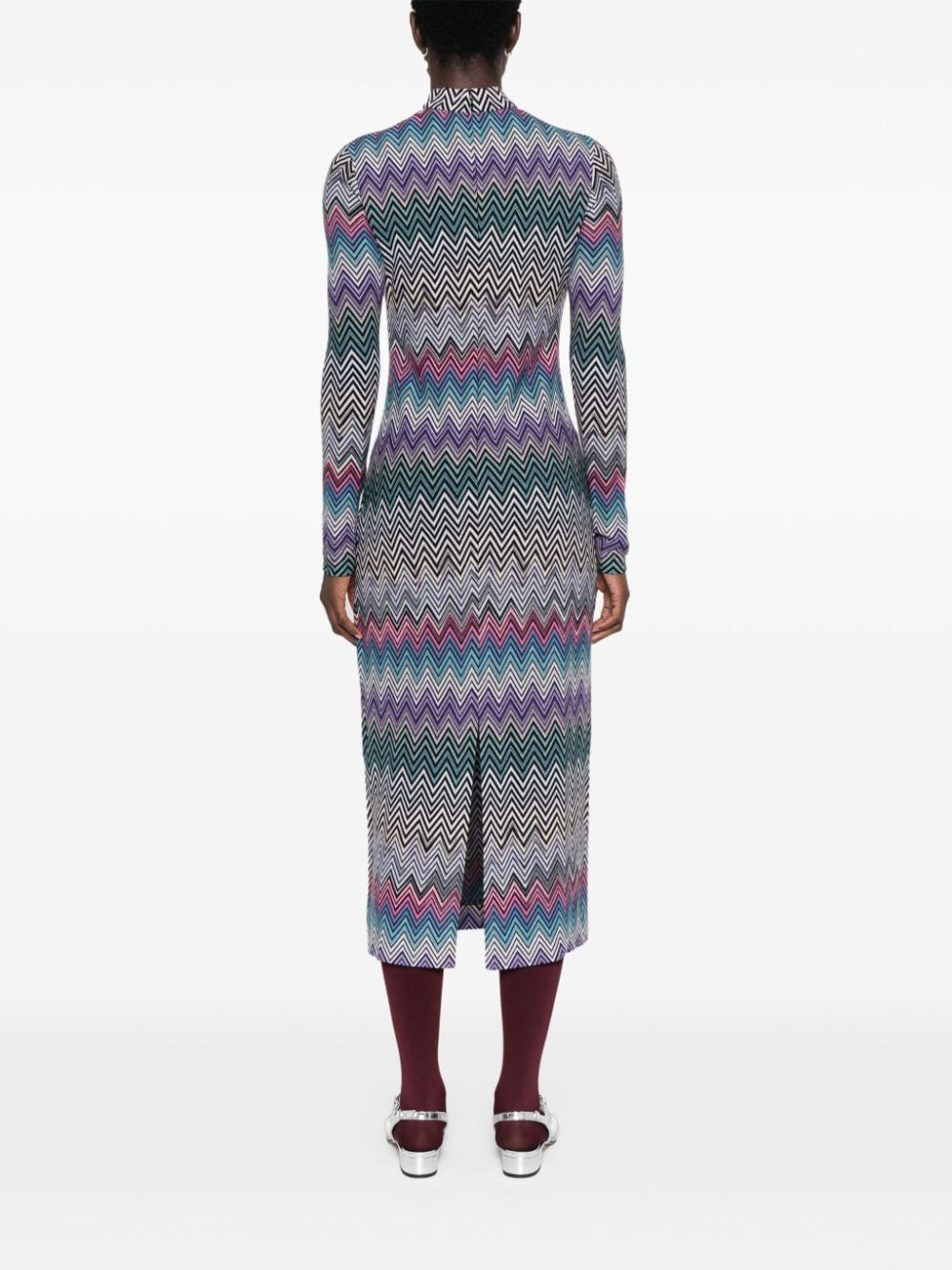 Missoni ZIG ZAG MOTIF WOOL MIDI DRESS Size S / US 4 / IT 40 - 3 Thumbnail