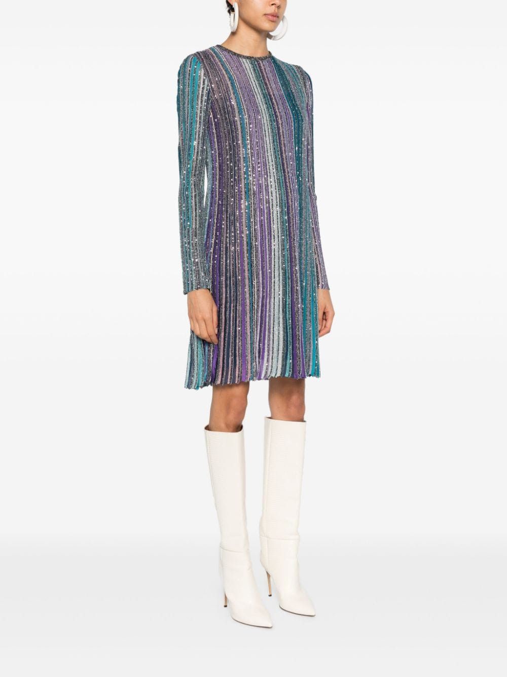 Missoni STRIPED SHORT DRESS Size S / US 4 / IT 40 - 2 Thumbnail