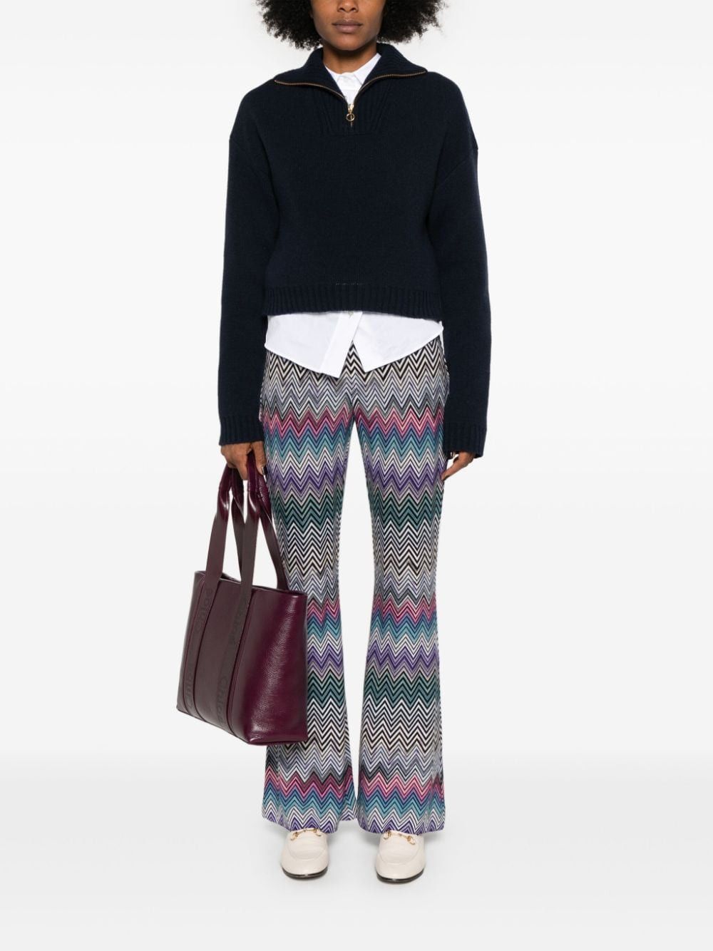 Missoni ZIG ZAG MOTIF WOOL TROUSERS Size 27" / US 4 / IT 40 - 3 Thumbnail