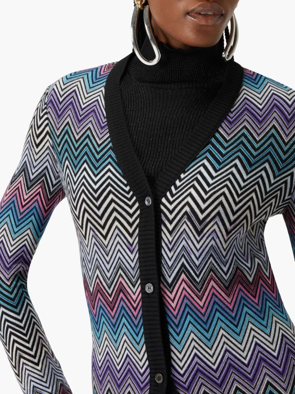 Missoni ZIG ZAG MOTIF WOOL CARDIGAN Size S / US 4 / IT 40 - 2 Thumbnail