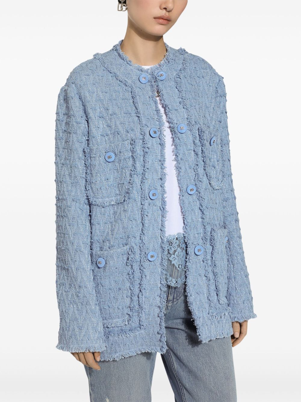 Dolce & Gabbana COTTON SINGLE-BREASTED JACKET Size S / US 4 / IT 40 - 2 Thumbnail