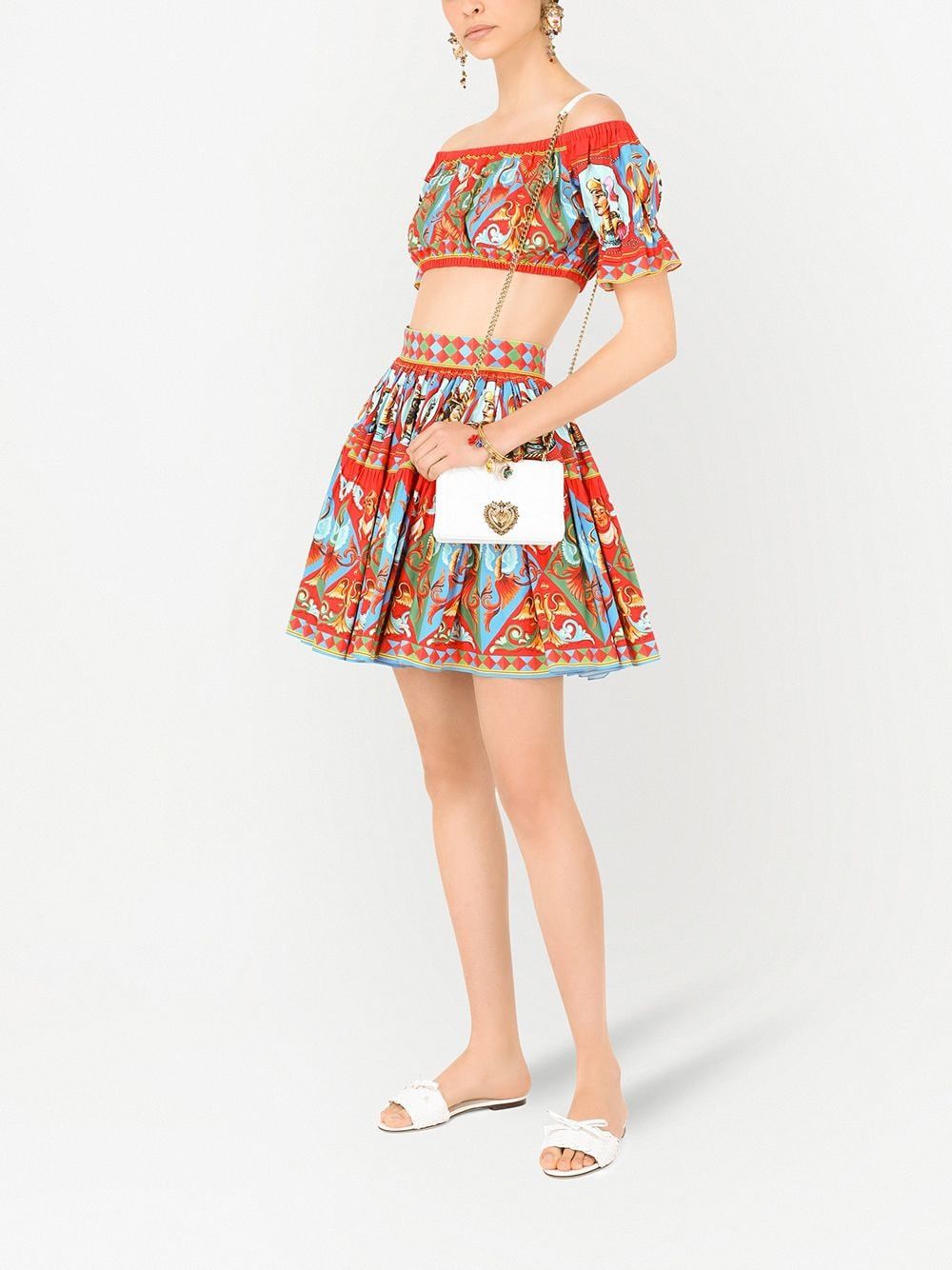 Dolce & Gabbana CARRETTO PRINT SKIRT Size 27" / US 4 / IT 40 - 2 Thumbnail