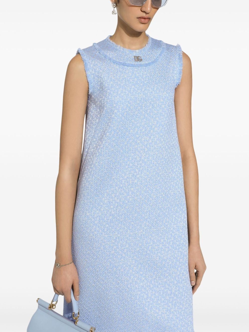 Dolce & Gabbana TWEED MINI DRESS Size S / US 4 / IT 40 - 3 Thumbnail