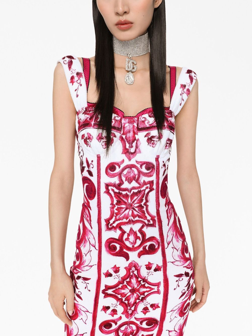Dolce & Gabbana MAIOLICA PRINTED TUBINO DRESS Size S / US 4 / IT 40 - 3 Thumbnail