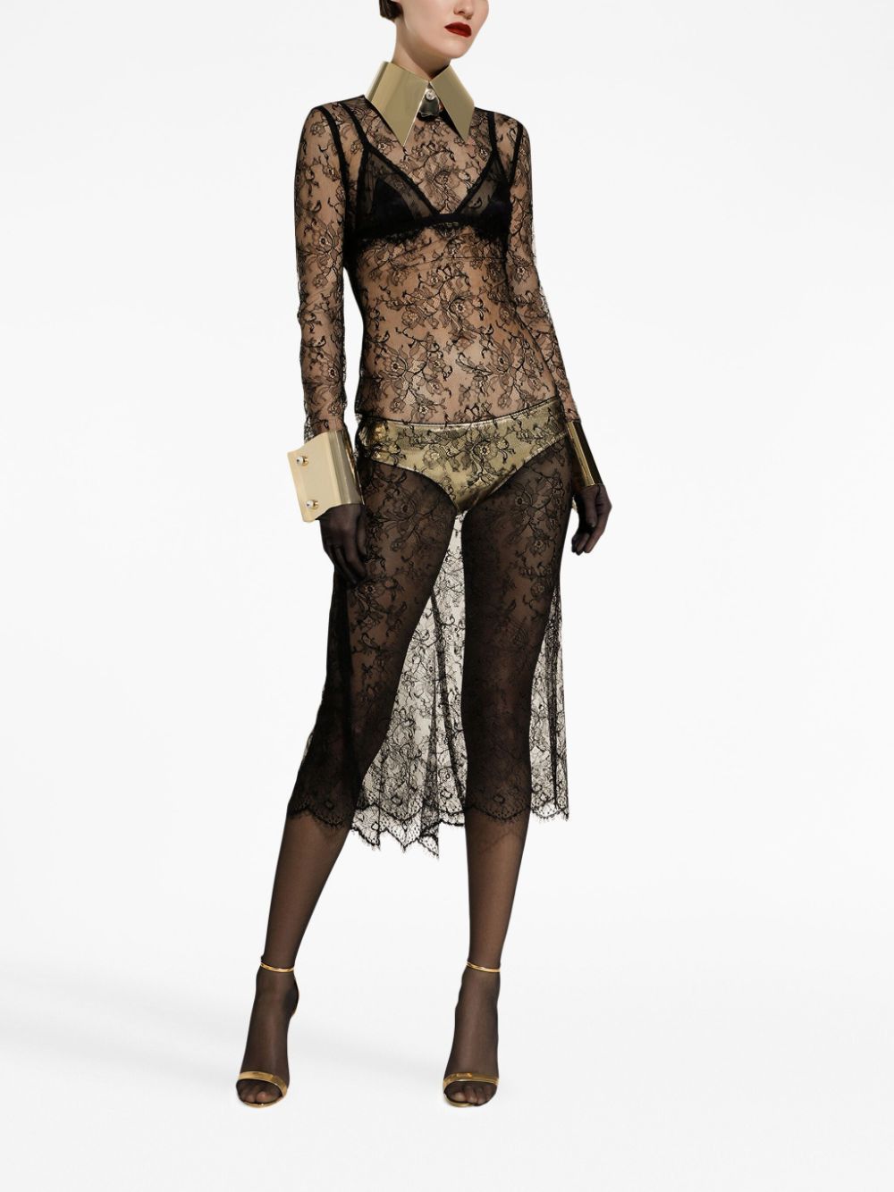 Dolce & Gabbana LACE MIDI DRESS Size S / US 4 / IT 40 - 2 Thumbnail