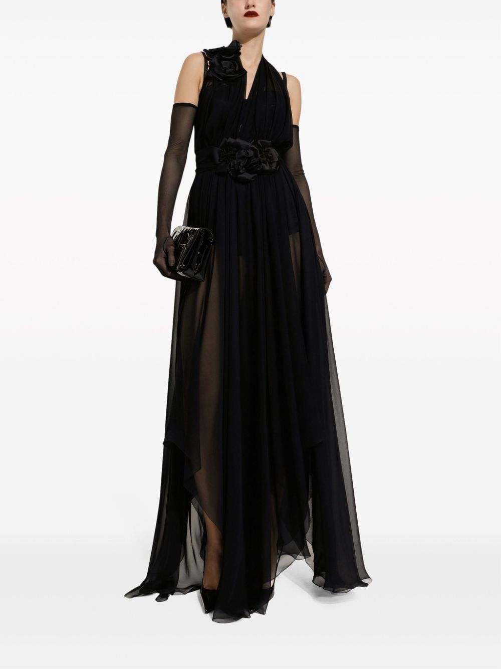 Dolce & Gabbana SILK LONG DRESS Size S / US 4 / IT 40 - 2 Thumbnail