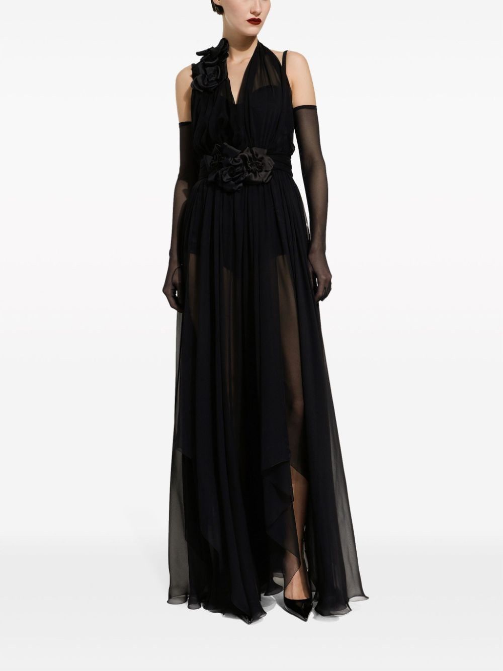 Dolce & Gabbana SILK LONG DRESS Size S / US 4 / IT 40 - 3 Thumbnail