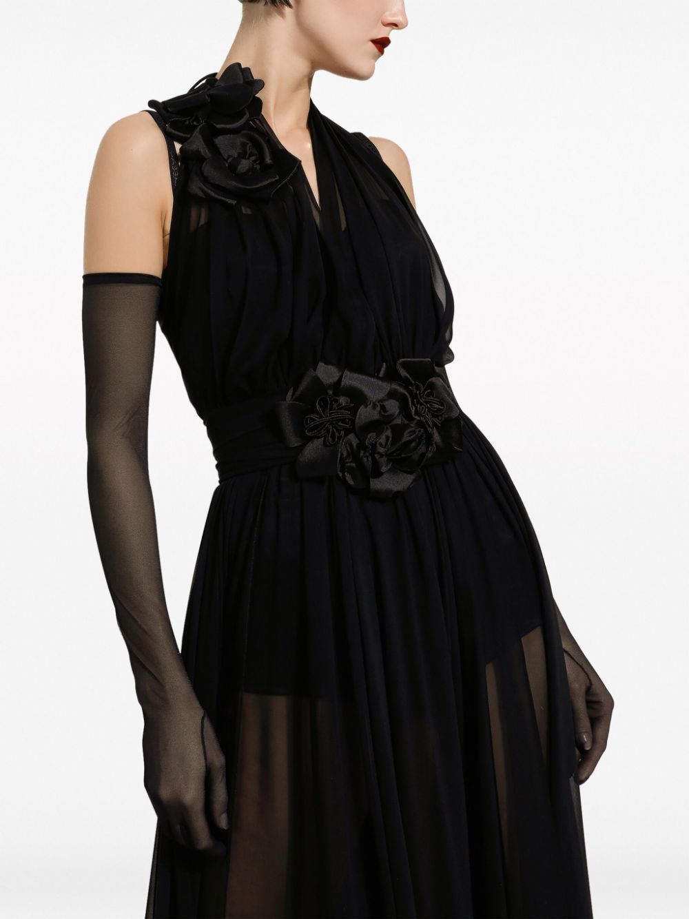 Dolce & Gabbana SILK LONG DRESS Size S / US 4 / IT 40 - 4 Thumbnail