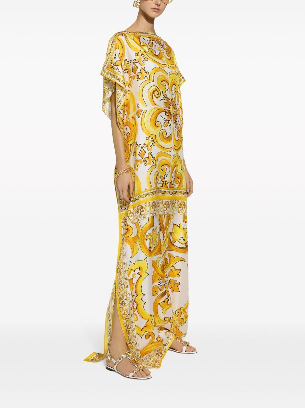 Dolce & Gabbana DOTS PRINT SILK MAXI DRESS Size S / US 4 / IT 40 - 5 Thumbnail
