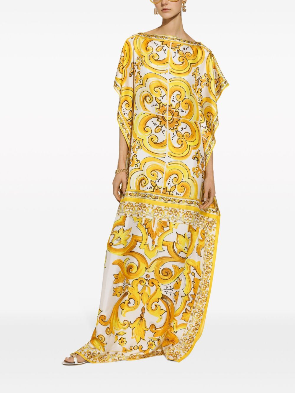 Dolce & Gabbana DOTS PRINT SILK MAXI DRESS Size S / US 4 / IT 40 - 3 Thumbnail