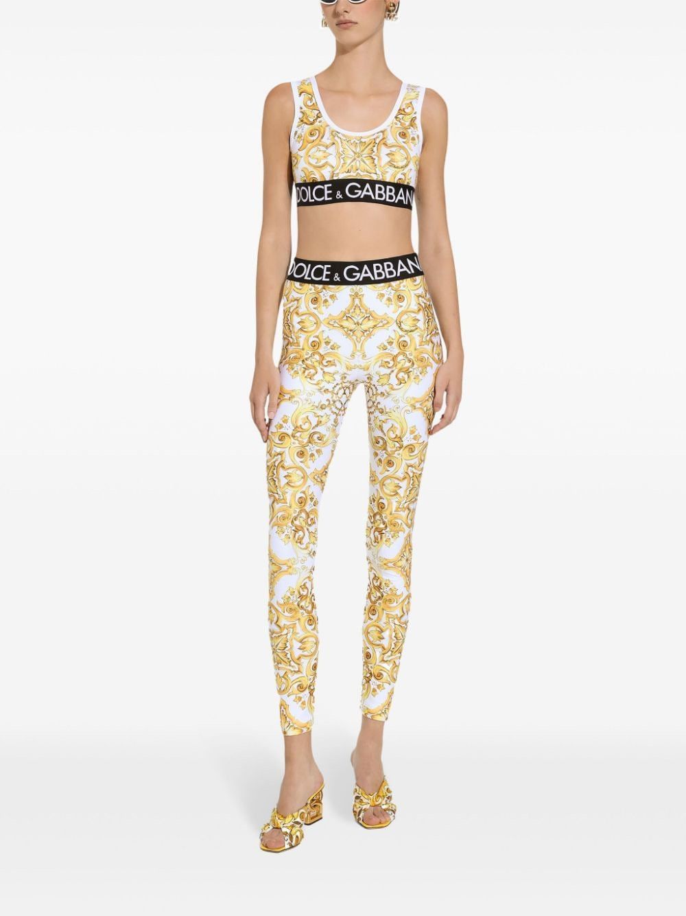 Dolce & Gabbana MAIOLICA PRINT GYM BRA Size S / US 4 / IT 40 - 2 Thumbnail