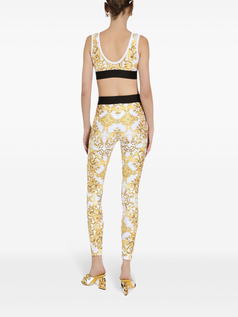 Dolce & Gabbana MAIOLICA PRINT GYM BRA Size S / US 4 / IT 40 - 3 Thumbnail