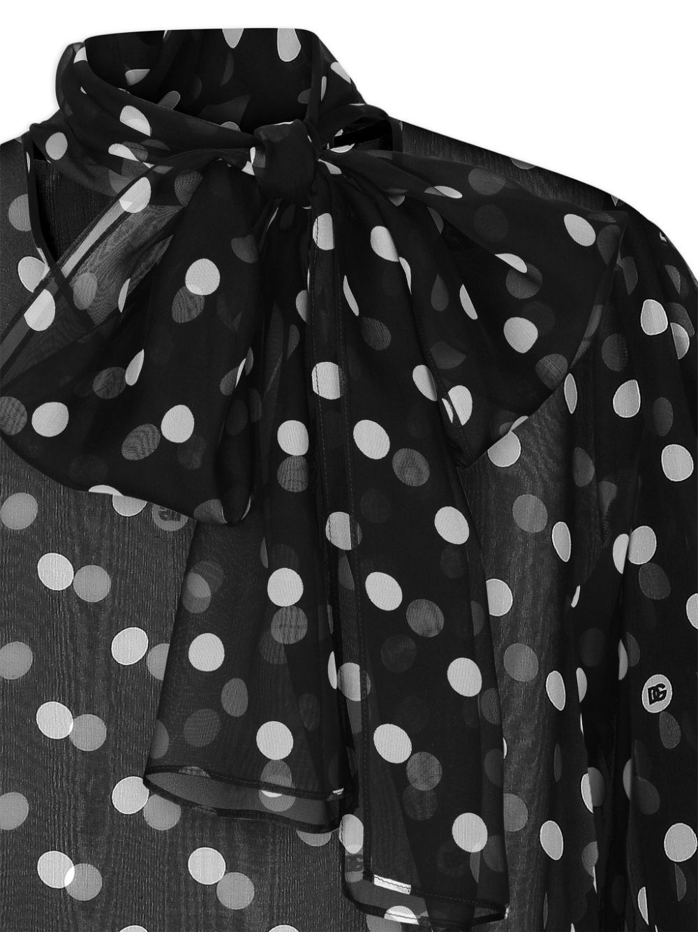 Dolce & Gabbana DOTS PRINT SILK SHIRT Size S / US 4 / IT 40 - 3 Thumbnail