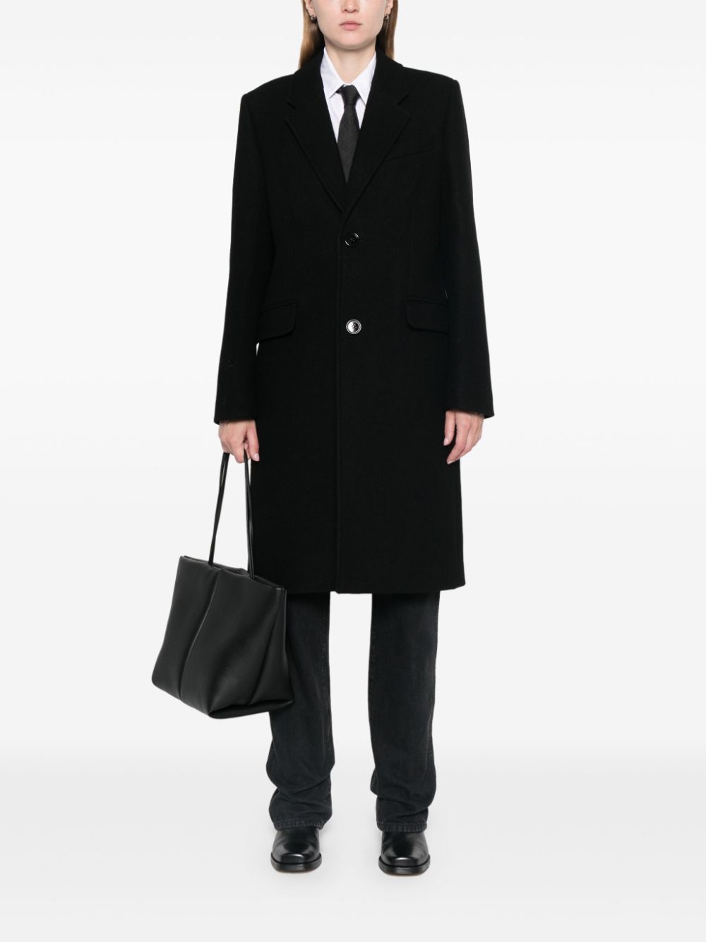 AMI WOOL SINGLE-BREASTED COAT Size S / US 4 / IT 40 - 4 Thumbnail