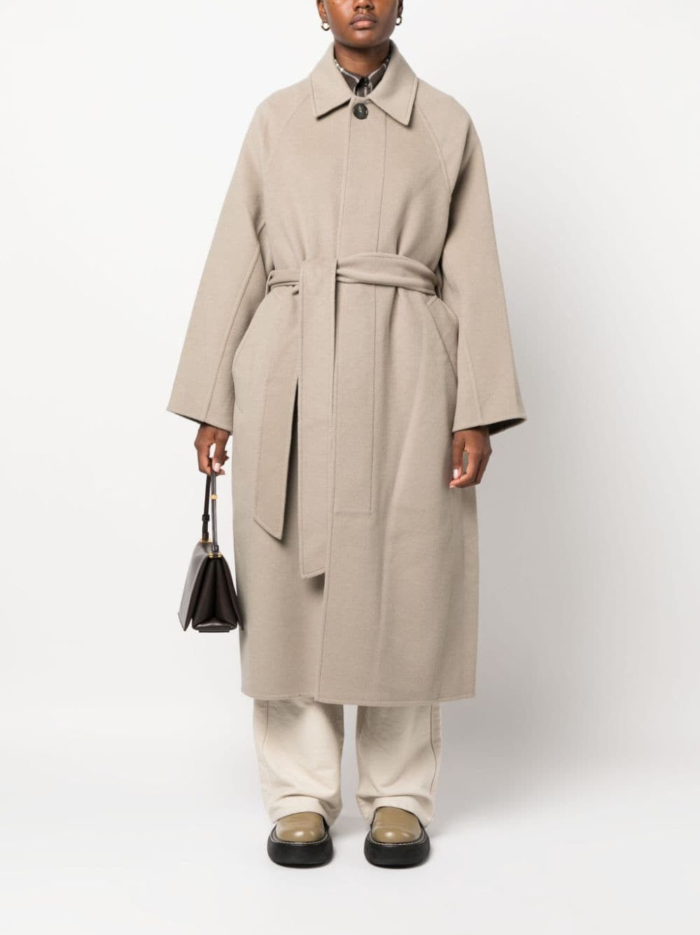 AMI CASHMERE AND WOOL BLEND COAT Size XS / US 0-2 / IT 36-38 - 4 Thumbnail