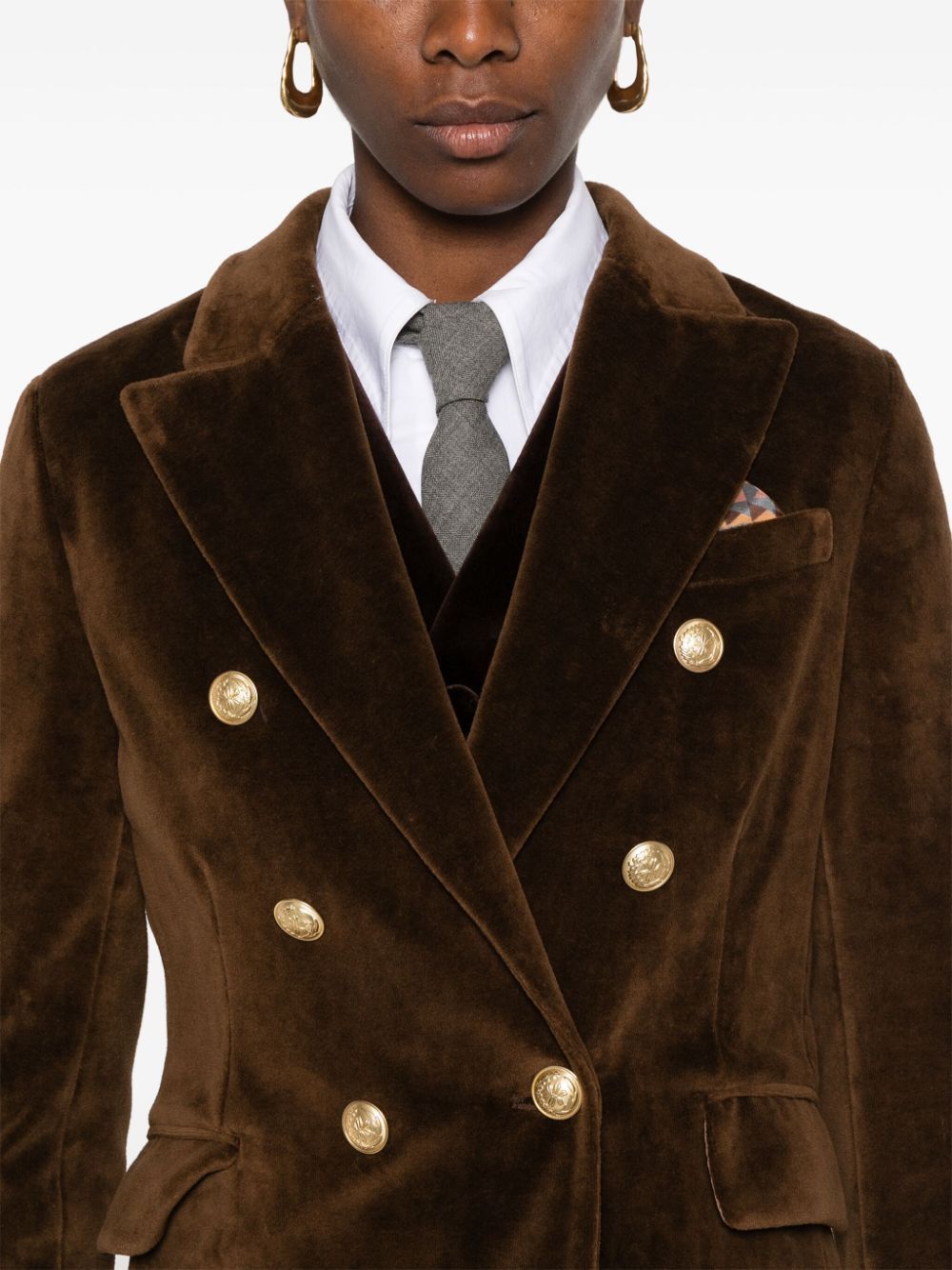 Circolo 1901 VELVET SINGLE-BREASTED JACKET Size S / US 4 / IT 40 - 3 Thumbnail
