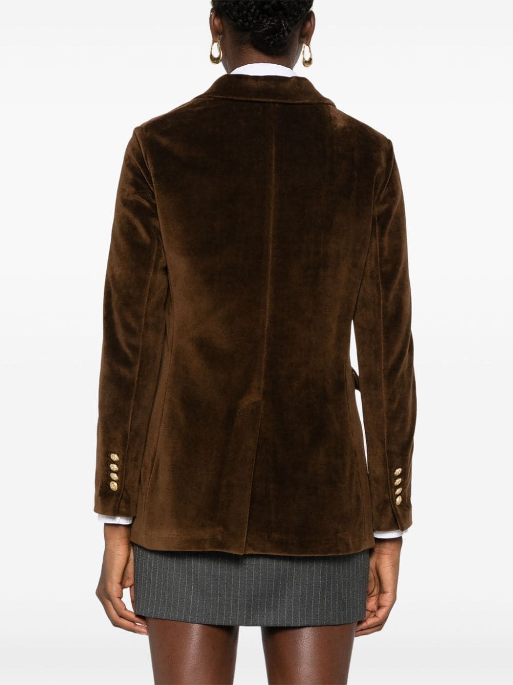 Circolo 1901 VELVET SINGLE-BREASTED JACKET Size S / US 4 / IT 40 - 4 Thumbnail