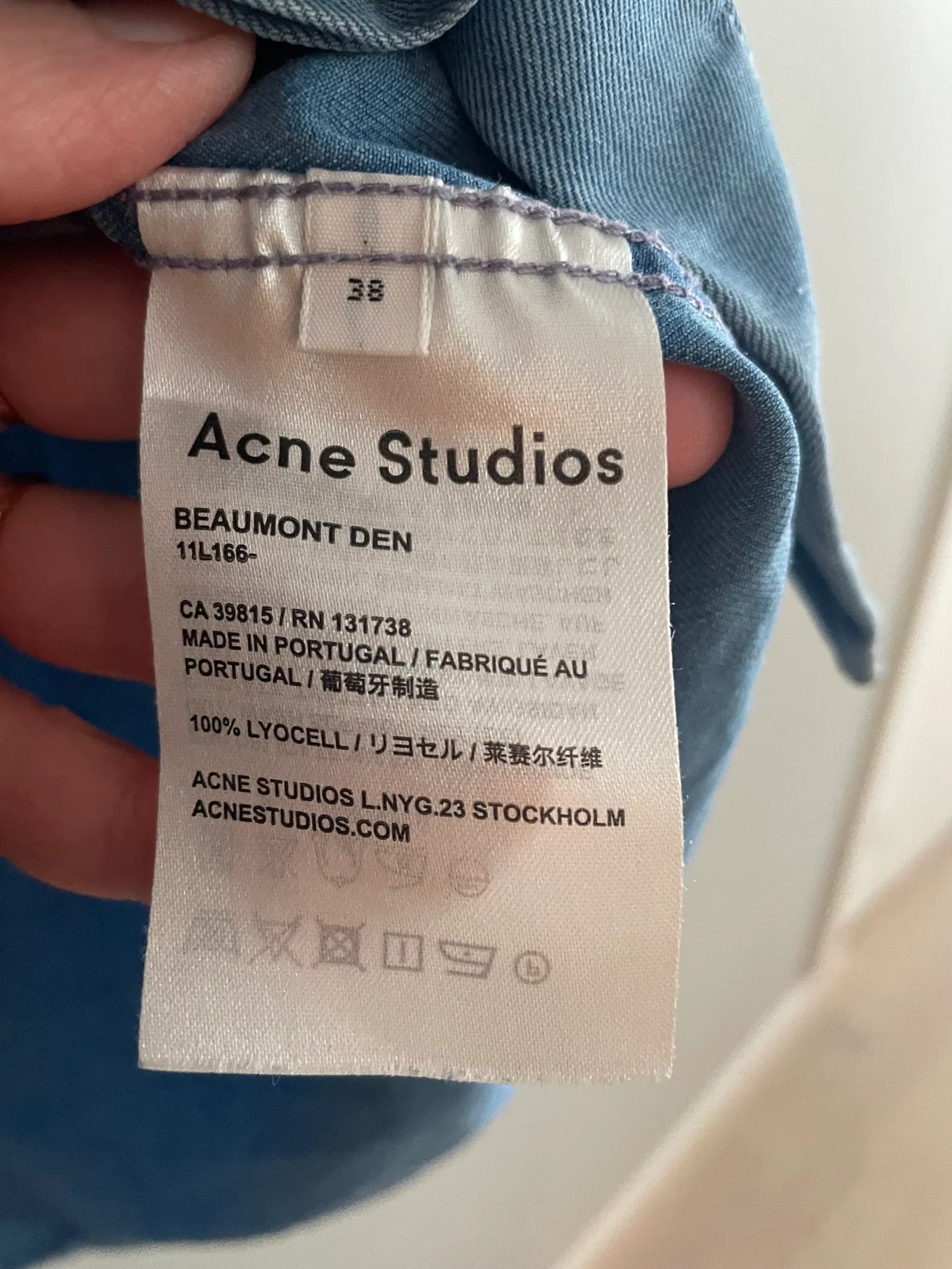 Acne Studios Acne Studios Beaumont den Shirt Size S / US 4 / IT 40 - 4 Thumbnail