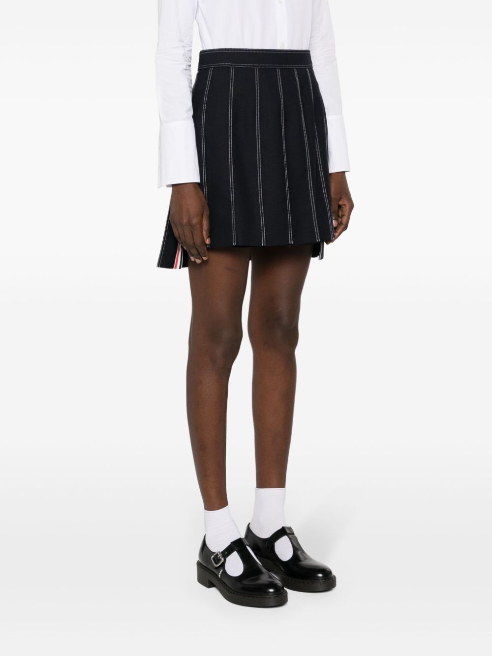 Thom Browne WOOL PLEATED MINI SKIRT Size 27" / US 4 / IT 40 - 4 Thumbnail