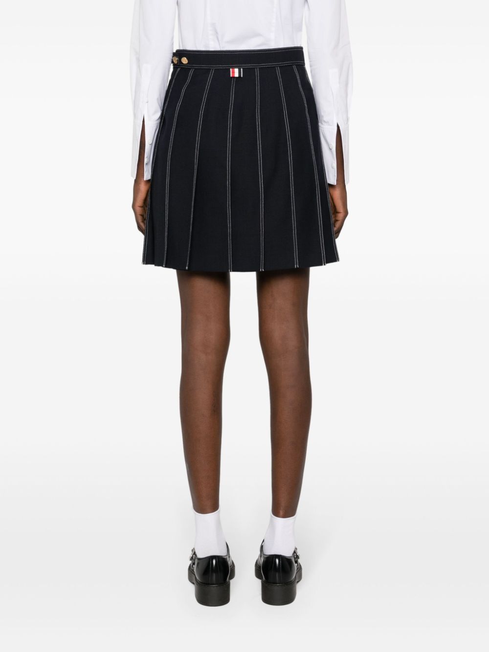 Thom Browne WOOL PLEATED MINI SKIRT Size 27" / US 4 / IT 40 - 5 Thumbnail