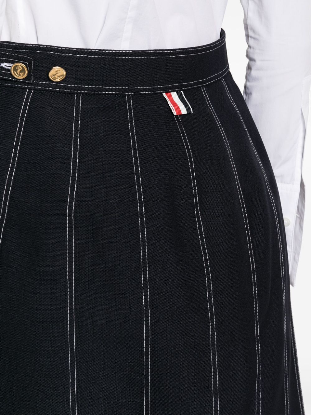 Thom Browne WOOL PLEATED MINI SKIRT Size 27" / US 4 / IT 40 - 2 Thumbnail