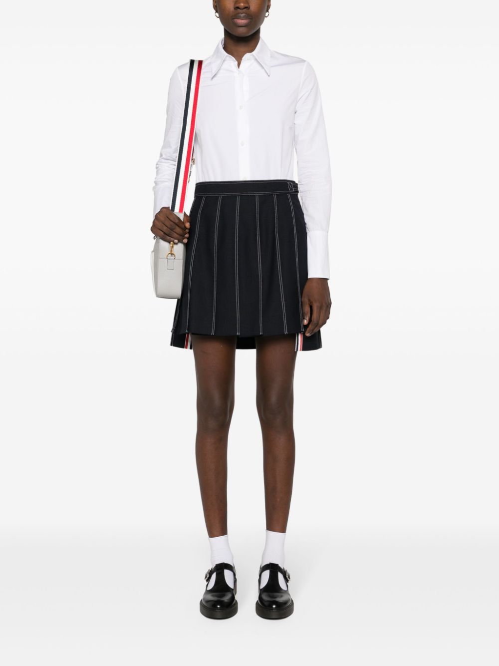 Thom Browne WOOL PLEATED MINI SKIRT Size 27" / US 4 / IT 40 - 3 Thumbnail