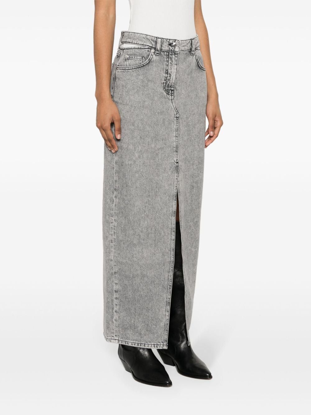 Iro FINJI DENIM LONG SKIRT Size 27" / US 4 / IT 40 - 3 Thumbnail