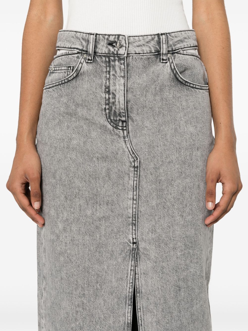 Iro FINJI DENIM LONG SKIRT Size 27" / US 4 / IT 40 - 2 Thumbnail
