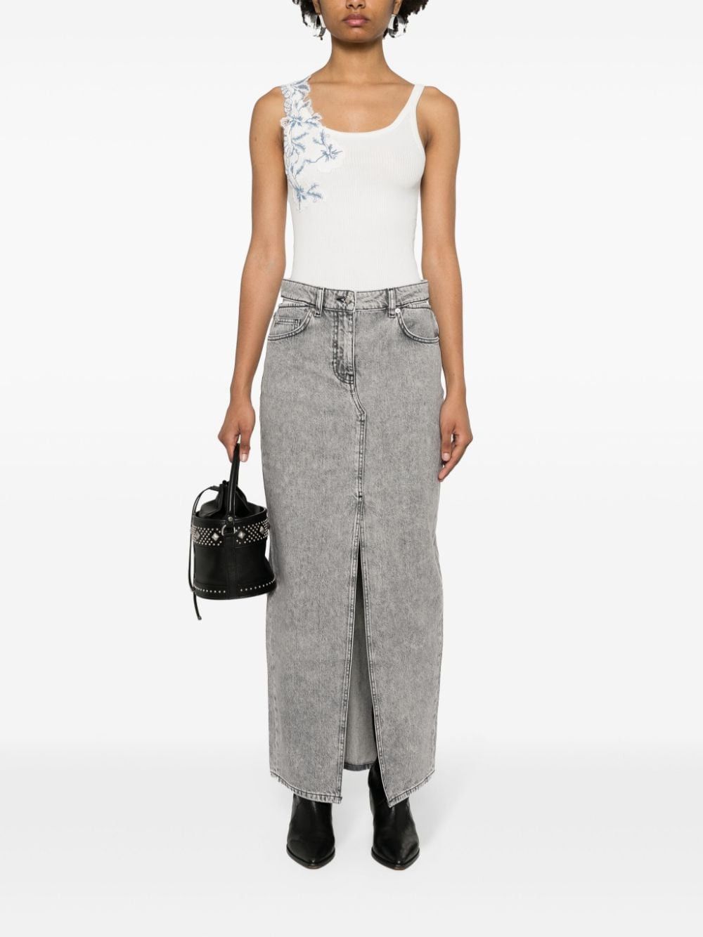 Iro FINJI DENIM LONG SKIRT Size 27" / US 4 / IT 40 - 5 Thumbnail