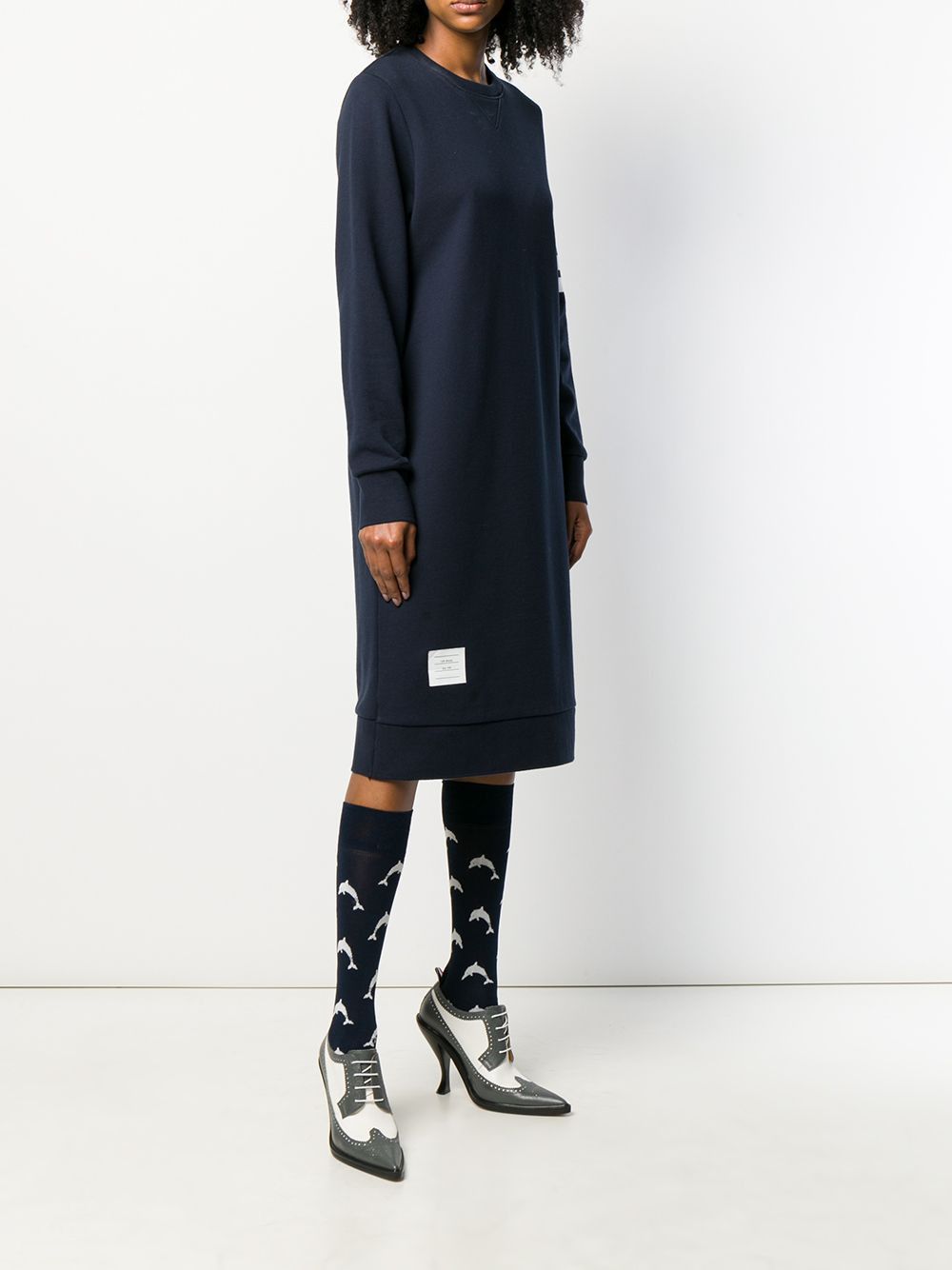 Thom Browne 4BAR COTTON SWEATDRESS Size S / US 4 / IT 40 - 3 Thumbnail