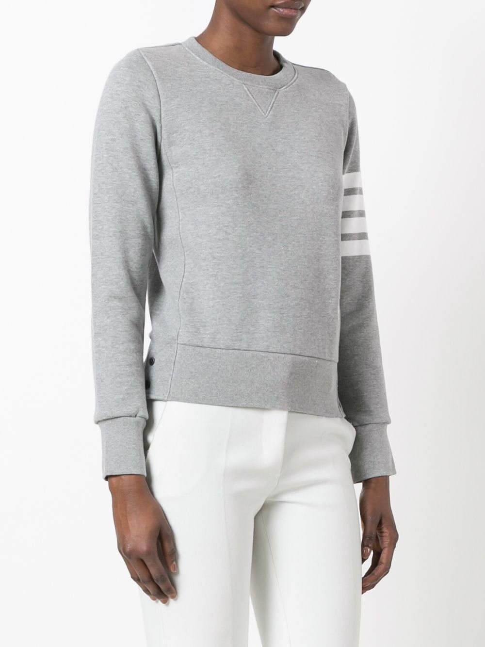 Thom Browne 4-BAR COTTON CREWNECK SWEATSHIRT Size S / US 4 / IT 40 - 3 Thumbnail