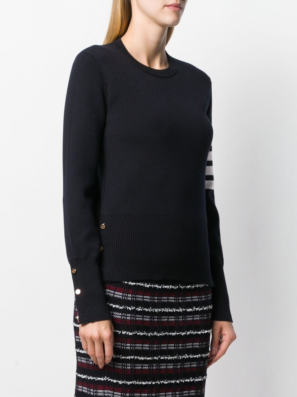 Thom Browne 4BAR COTTON SWEATER Size S / US 4 / IT 40 - 3 Thumbnail