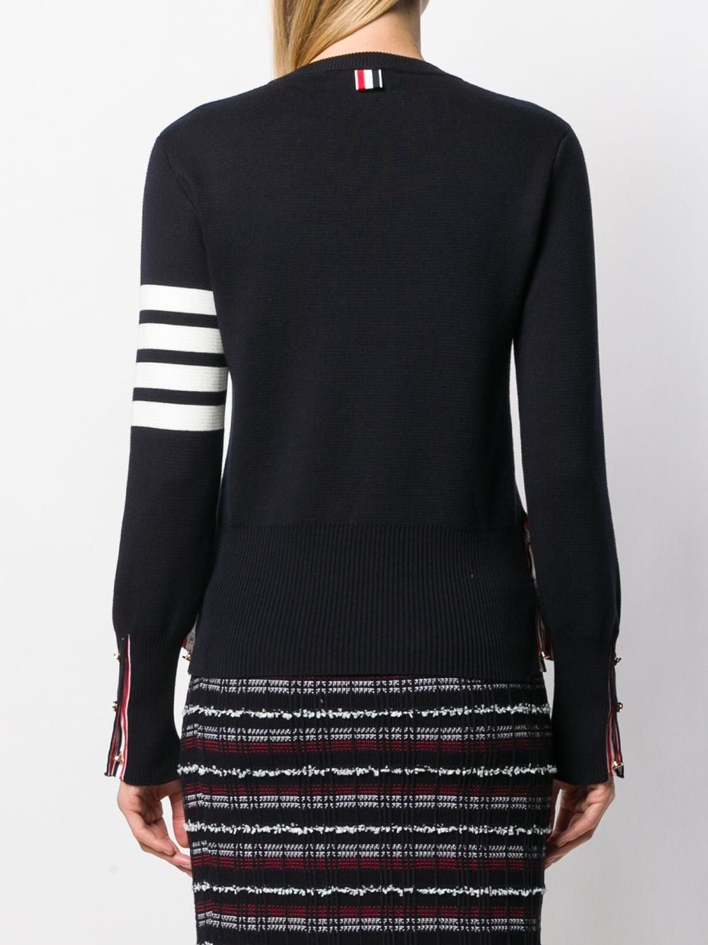 Thom Browne 4BAR COTTON SWEATER Size S / US 4 / IT 40 - 4 Thumbnail