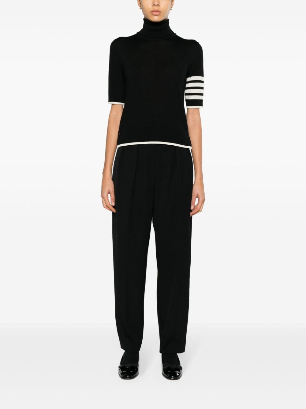 Thom Browne 4BAR WOOL TURTLE-NECK TOP Size S / US 4 / IT 40 - 5 Thumbnail