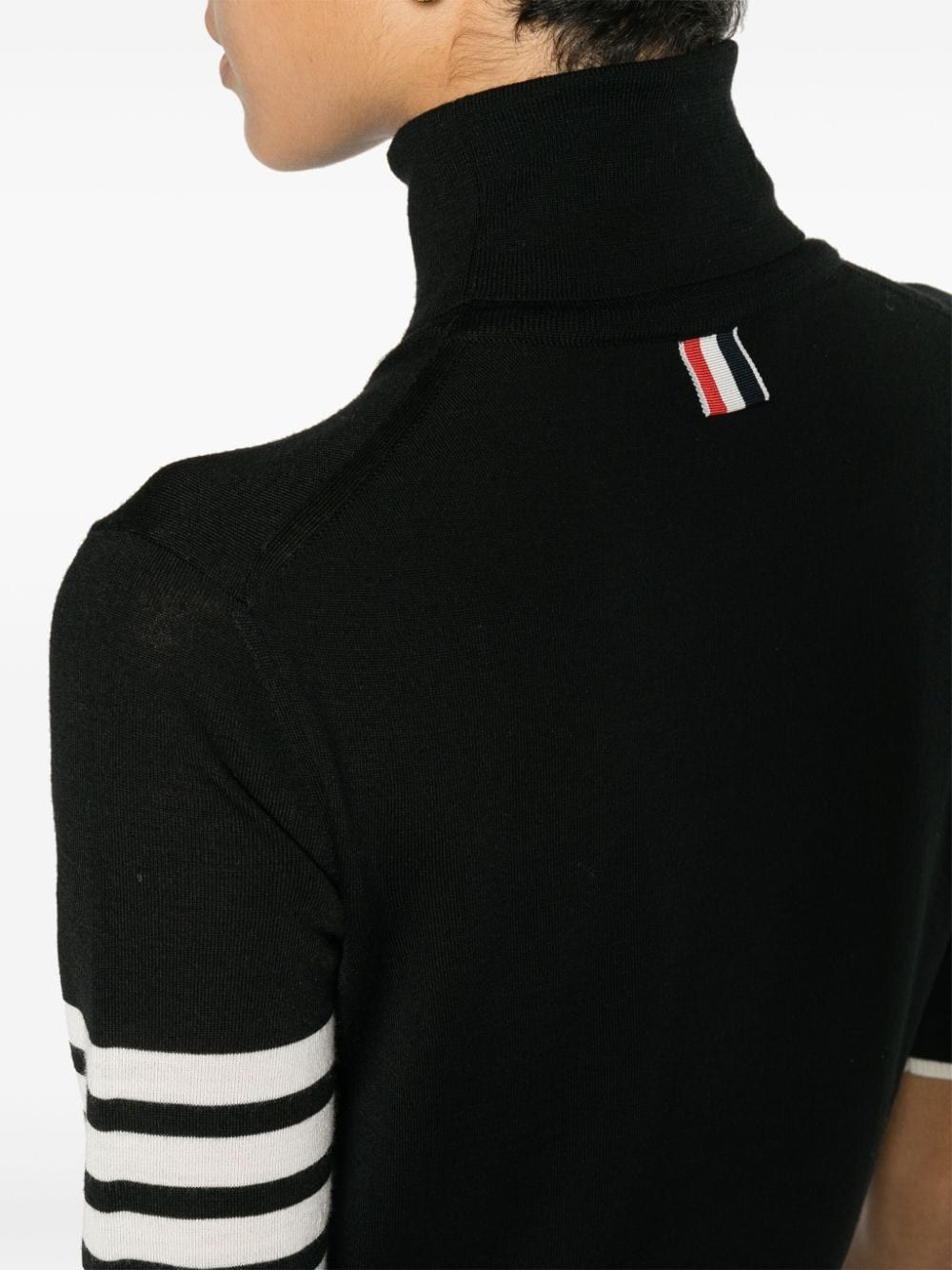 Thom Browne 4BAR WOOL TURTLE-NECK TOP Size S / US 4 / IT 40 - 4 Thumbnail