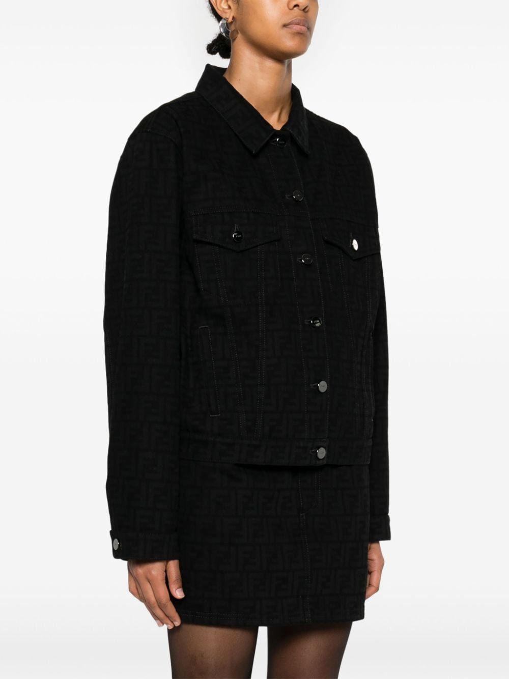 Fendi FF DENIM JACKET Size S / US 4 / IT 40 - 3 Thumbnail