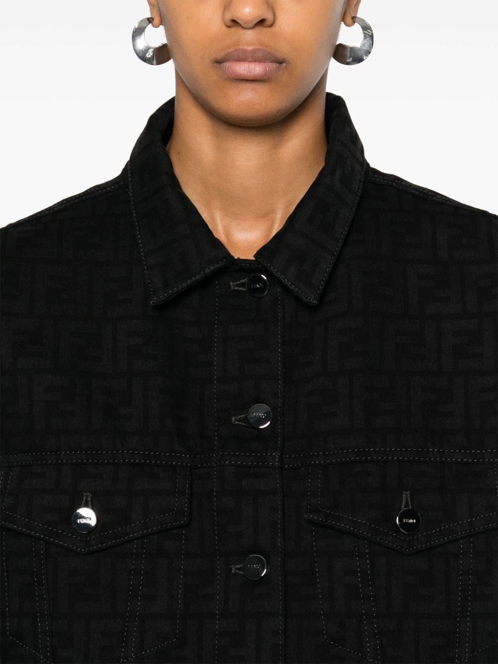 Fendi FF DENIM JACKET Size S / US 4 / IT 40 - 2 Thumbnail