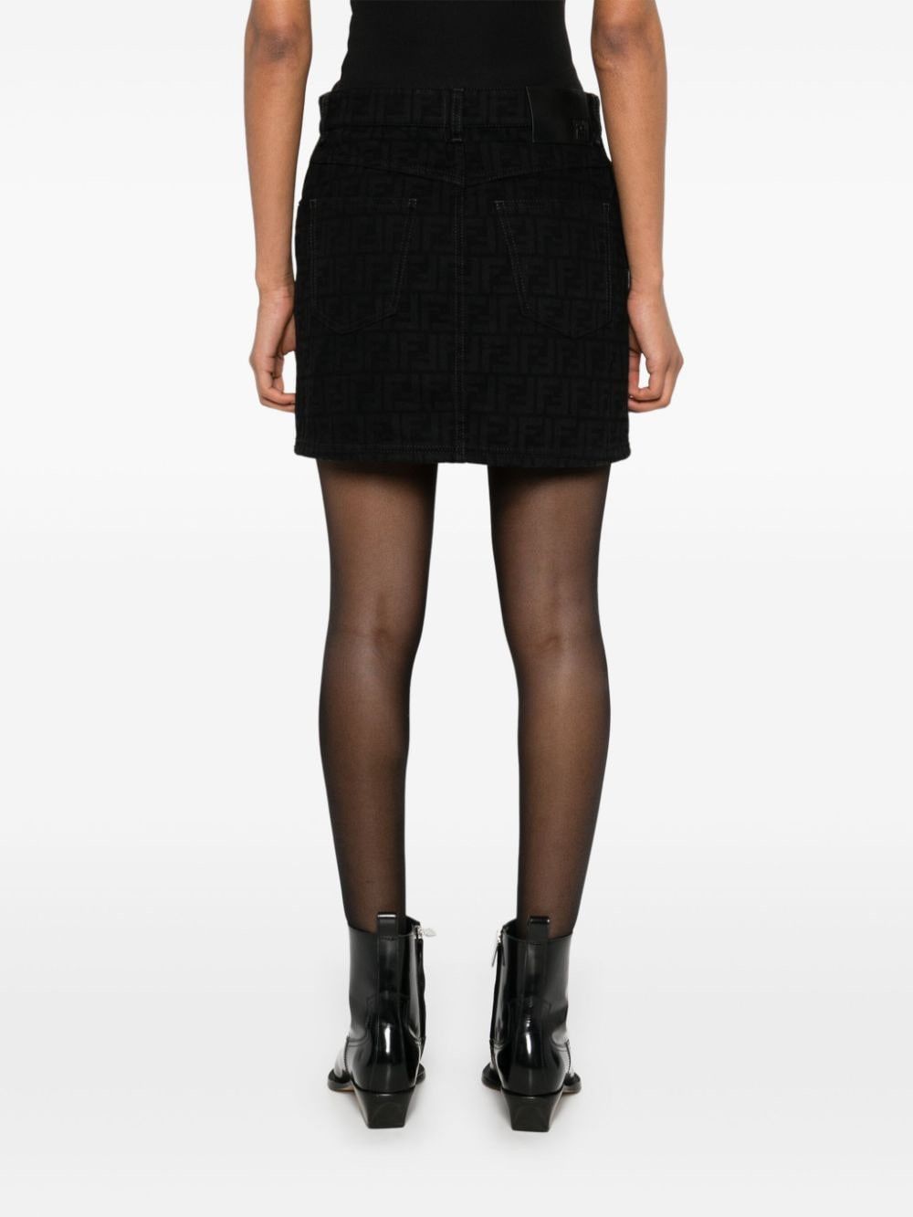 Fendi FF DENIM MINI SKIRT Size 27" / US 4 / IT 40 - 2 Thumbnail